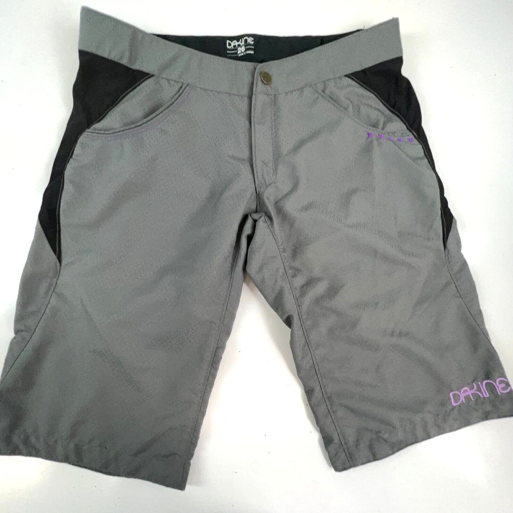 Dakine Womens Siren Castlerock Cycling Shorts Gray Black‎ Adjustable 26 $90
